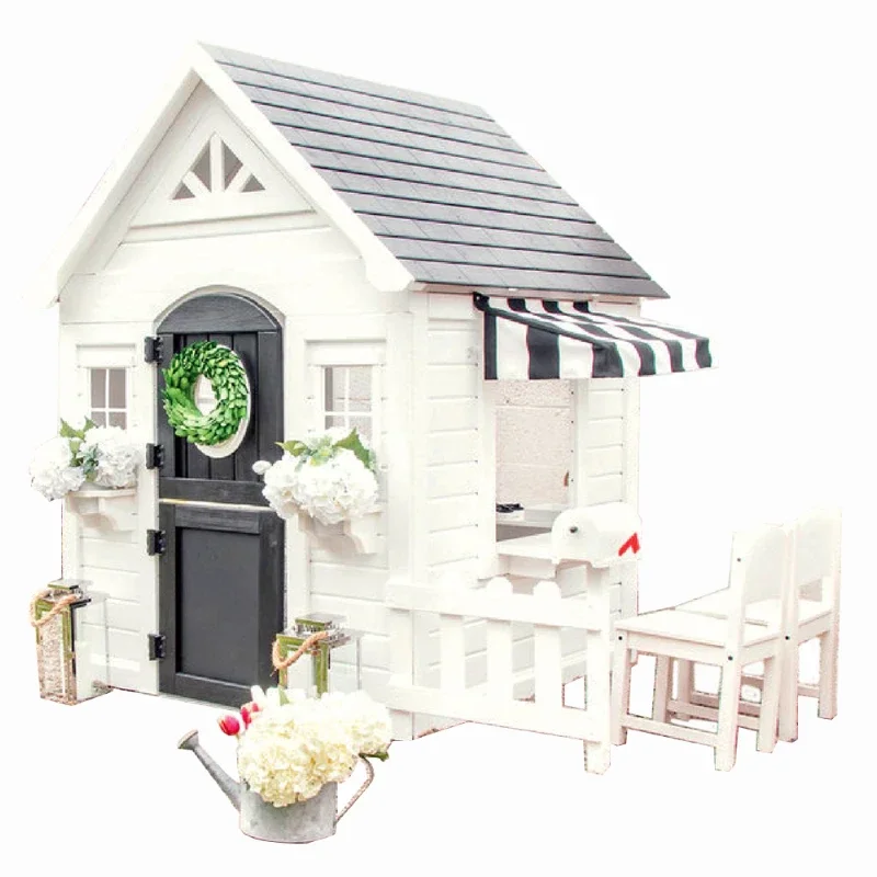 Kids Outdoor Cubby House - Простой игровой домик с ограждением, современный